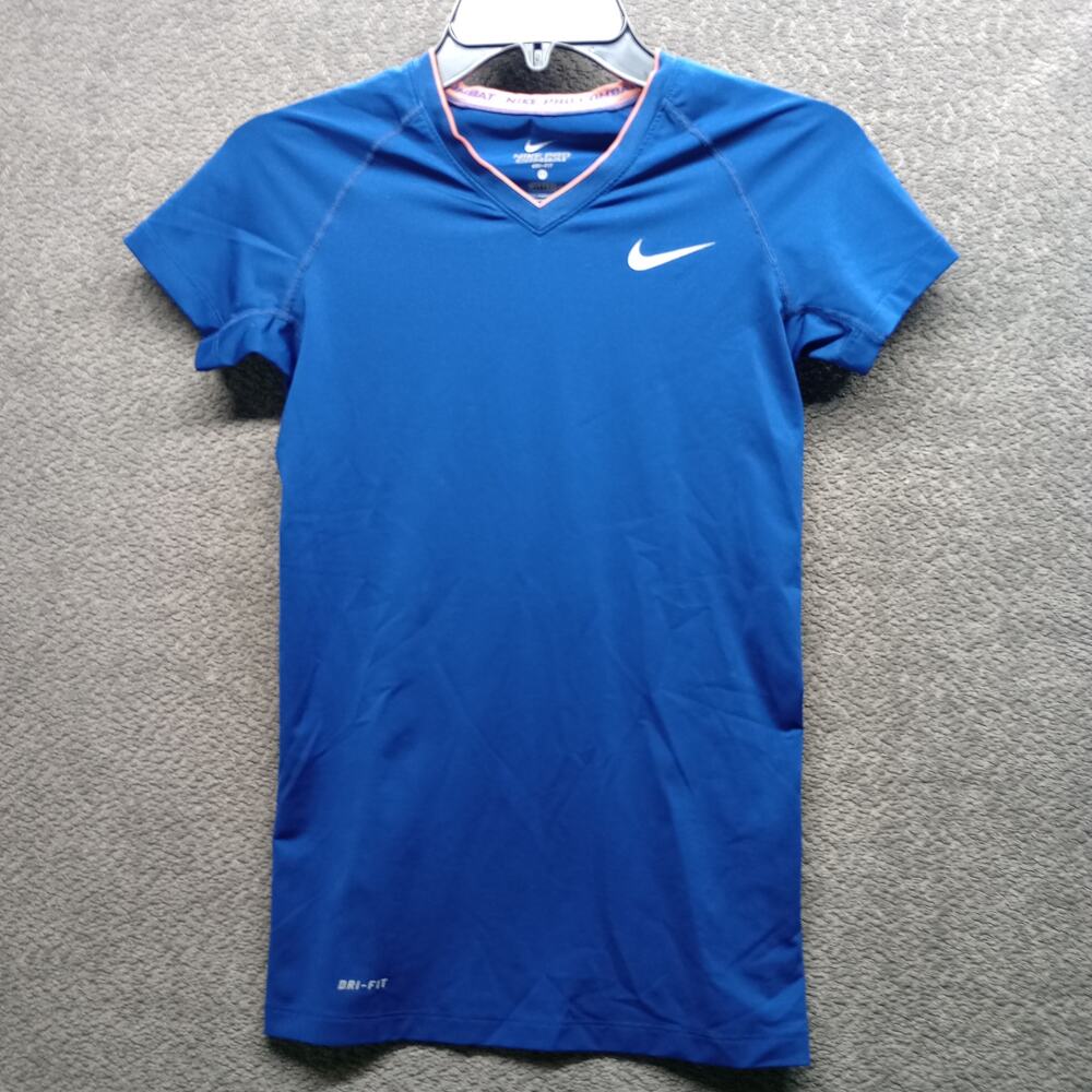 Nike Pro Combat Dri-Fit Women’s XS Blue Compression Athletic Shirt